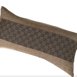 Gucci Tan and Brown Monogram Cushion